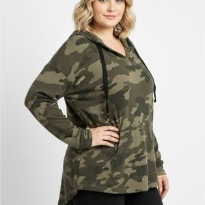 Market & Spruce Olive Camouflage Hoodie